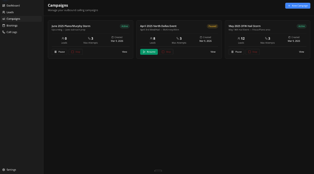 Call Logs Interface